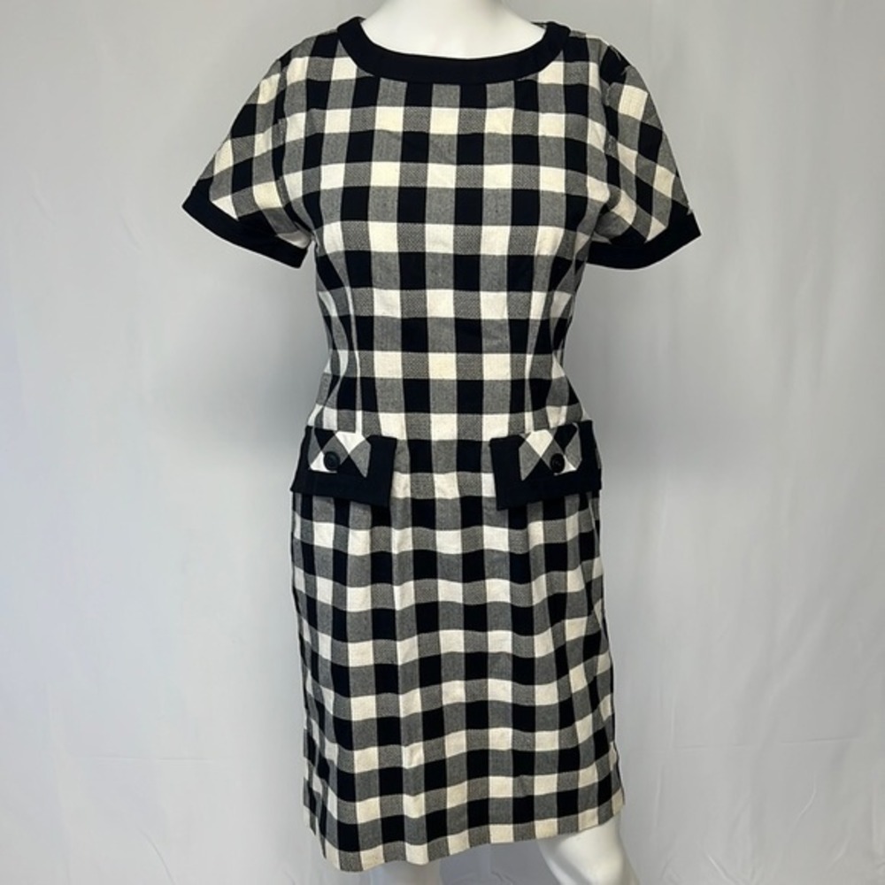 EUC 90's/Y2K does 1950's Leslie Fay Gingham‎ Dress